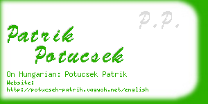 patrik potucsek business card